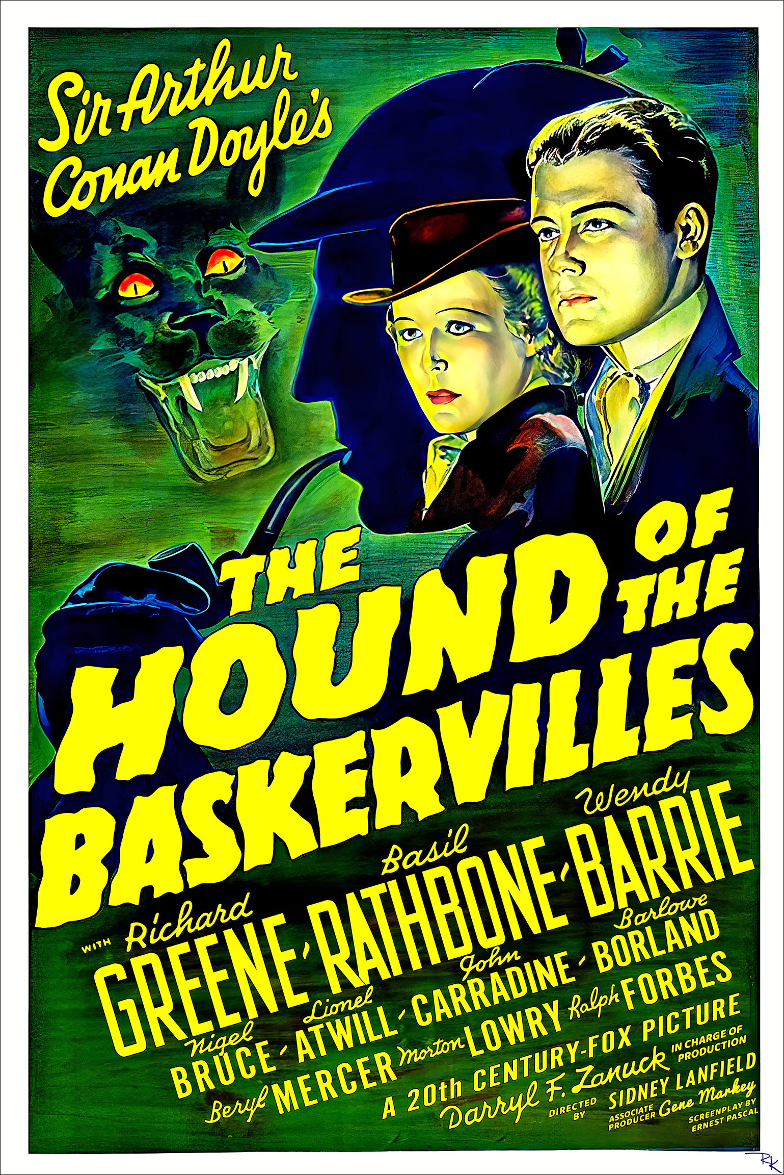 "The Hound of the Baskervilles" <br>starring Basil Rathbone The Hound of the Baskervilles movie poster-The Movie Poster Store