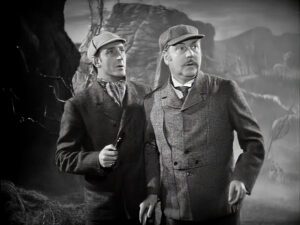 "The Hound of the Baskervilles" <br>starring Basil Rathbone The Hound of the Baskervilles still