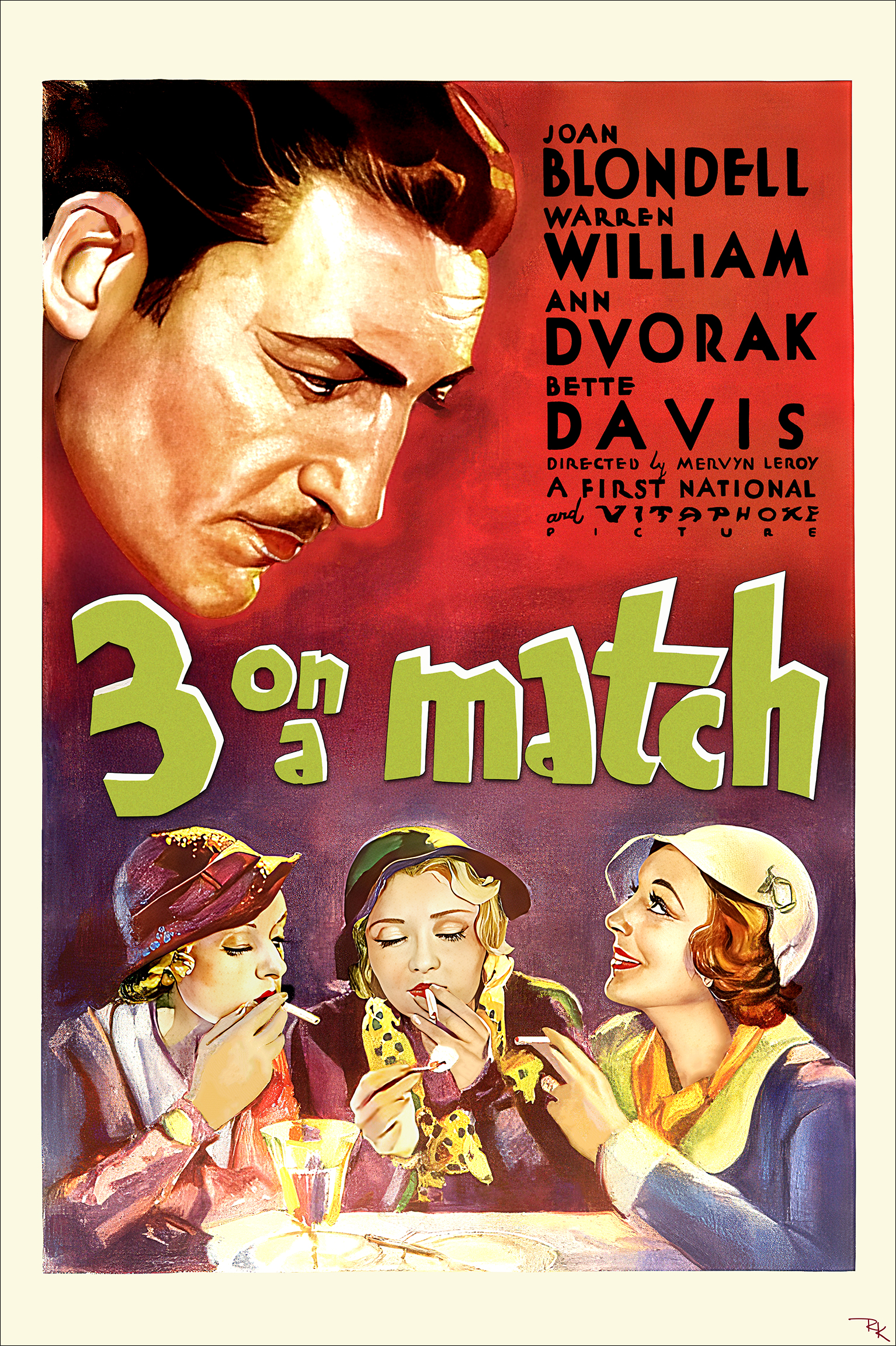 "3 on a Match" starring Ann Dvorak, <br>Joan Blondell, and Bette Davis 3 on a Match movie poster-The Movie Poster Store