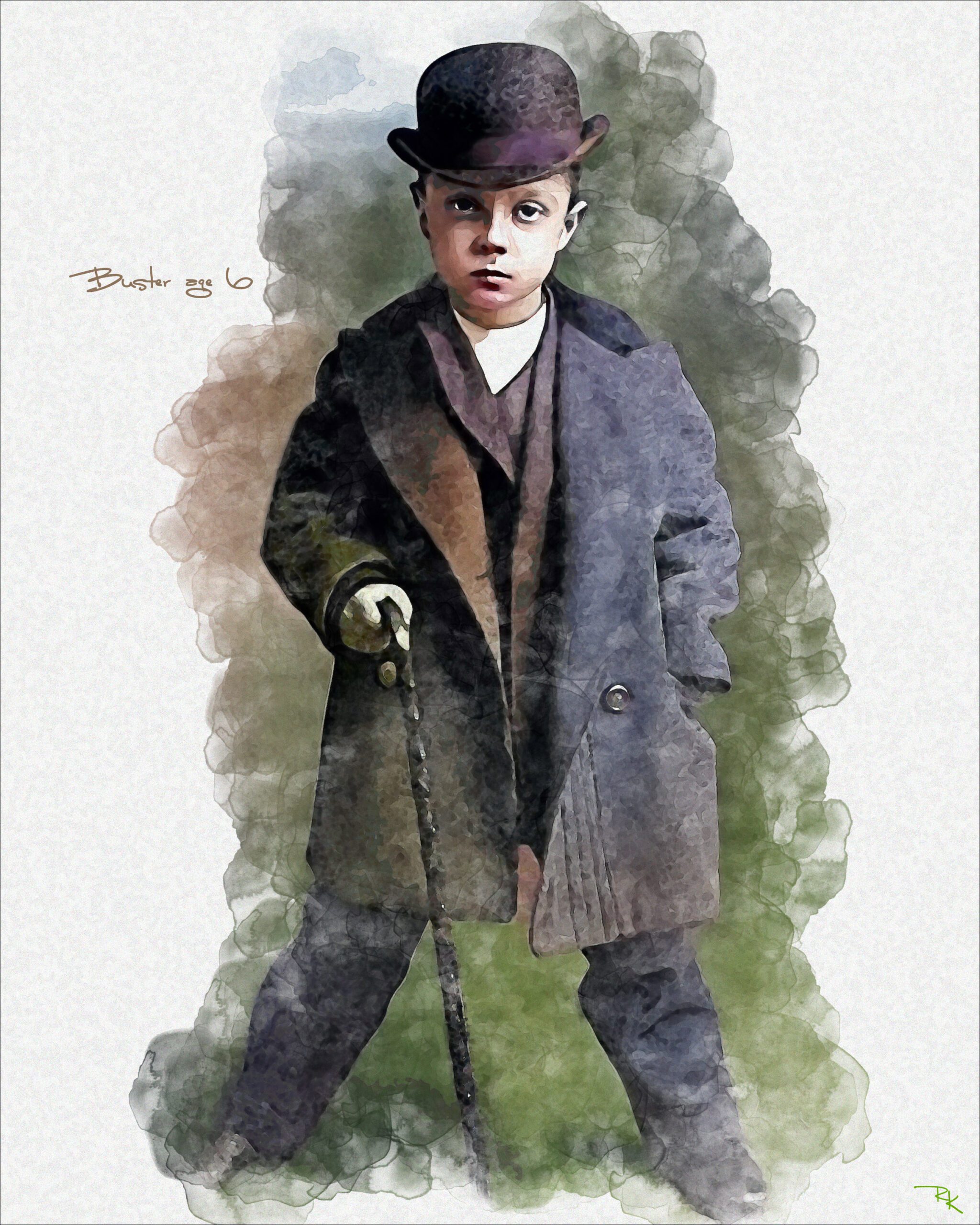 Buster Keaton <br>Digital Watercolor (5) Buster Keaton-The Movie Poster Store