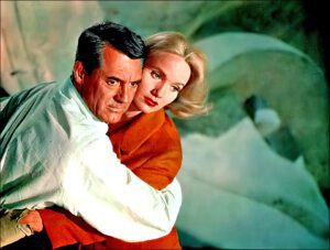 "North by Northwest" <br>directed by Alfred Hitchcock, <br>starring Cary Grant and Eva Marie Saint NxNW still