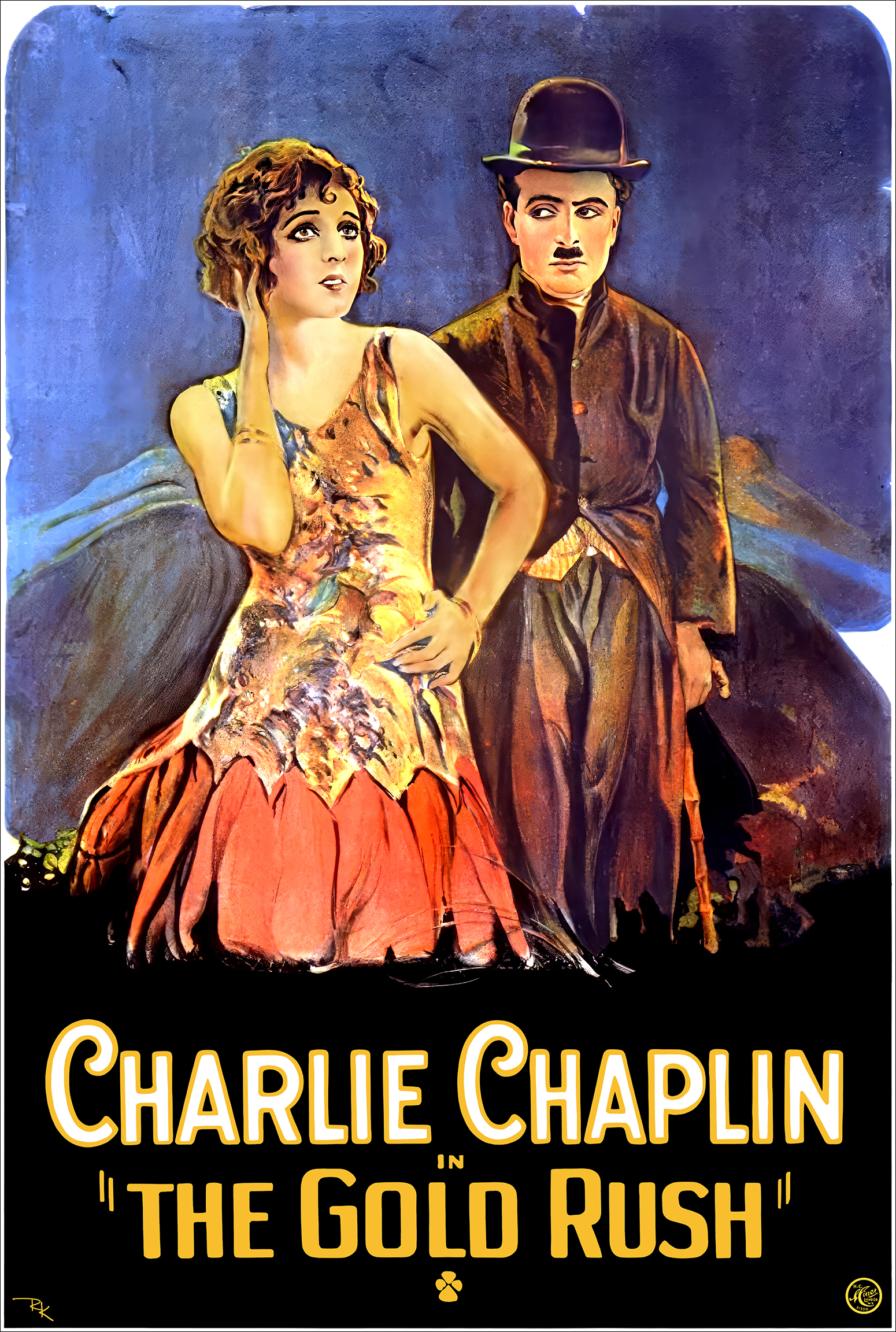 "The Gold Rush" <br>starring and directed by <br>Charlie Chaplin The Gold Rush movie poster-The Movie Poster Store
