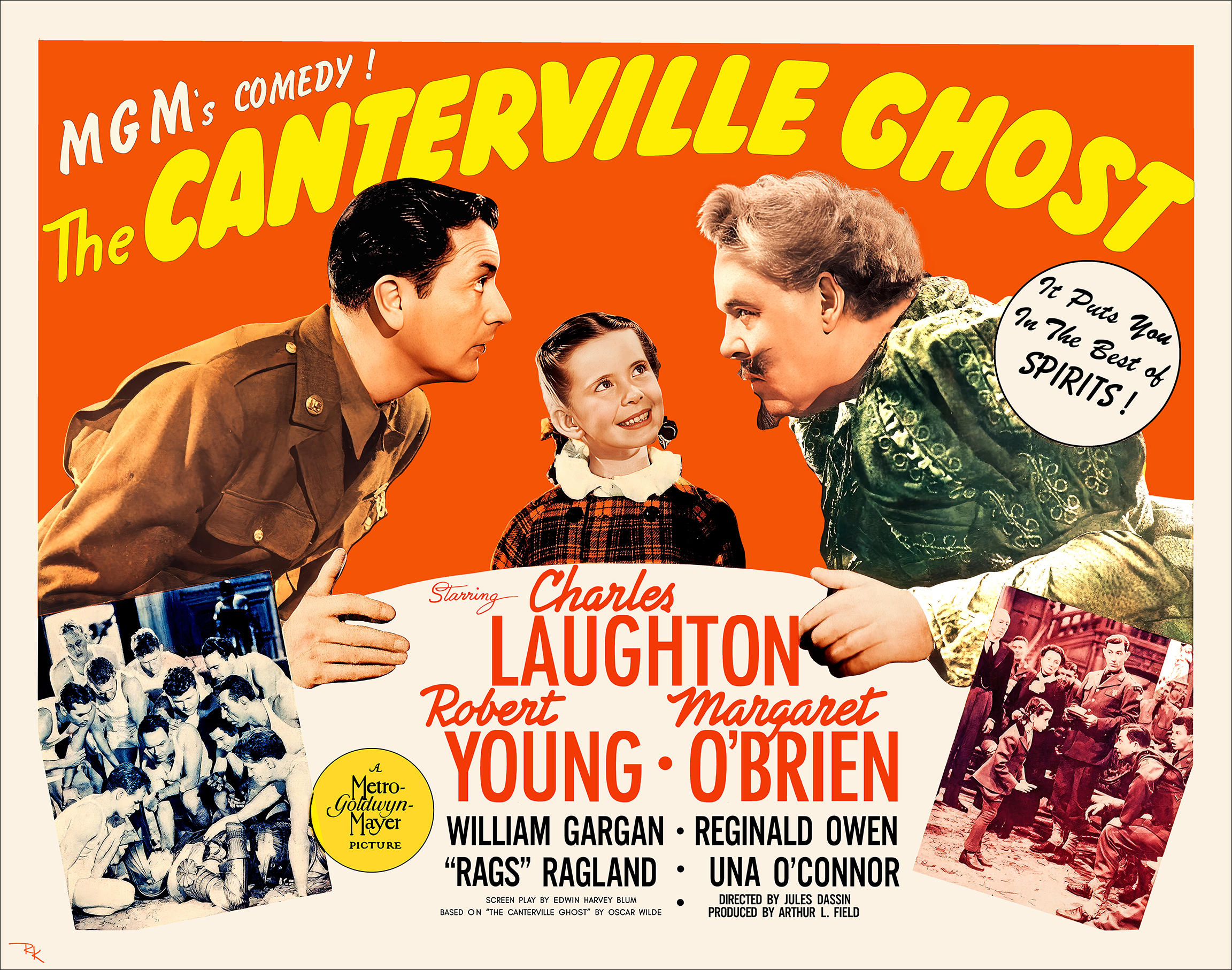 "The Canterville Ghost" <br>starring Charles Laughton<br> and Margaret O'Brien The Canterville Ghost movie poster-The Movie Poster Store