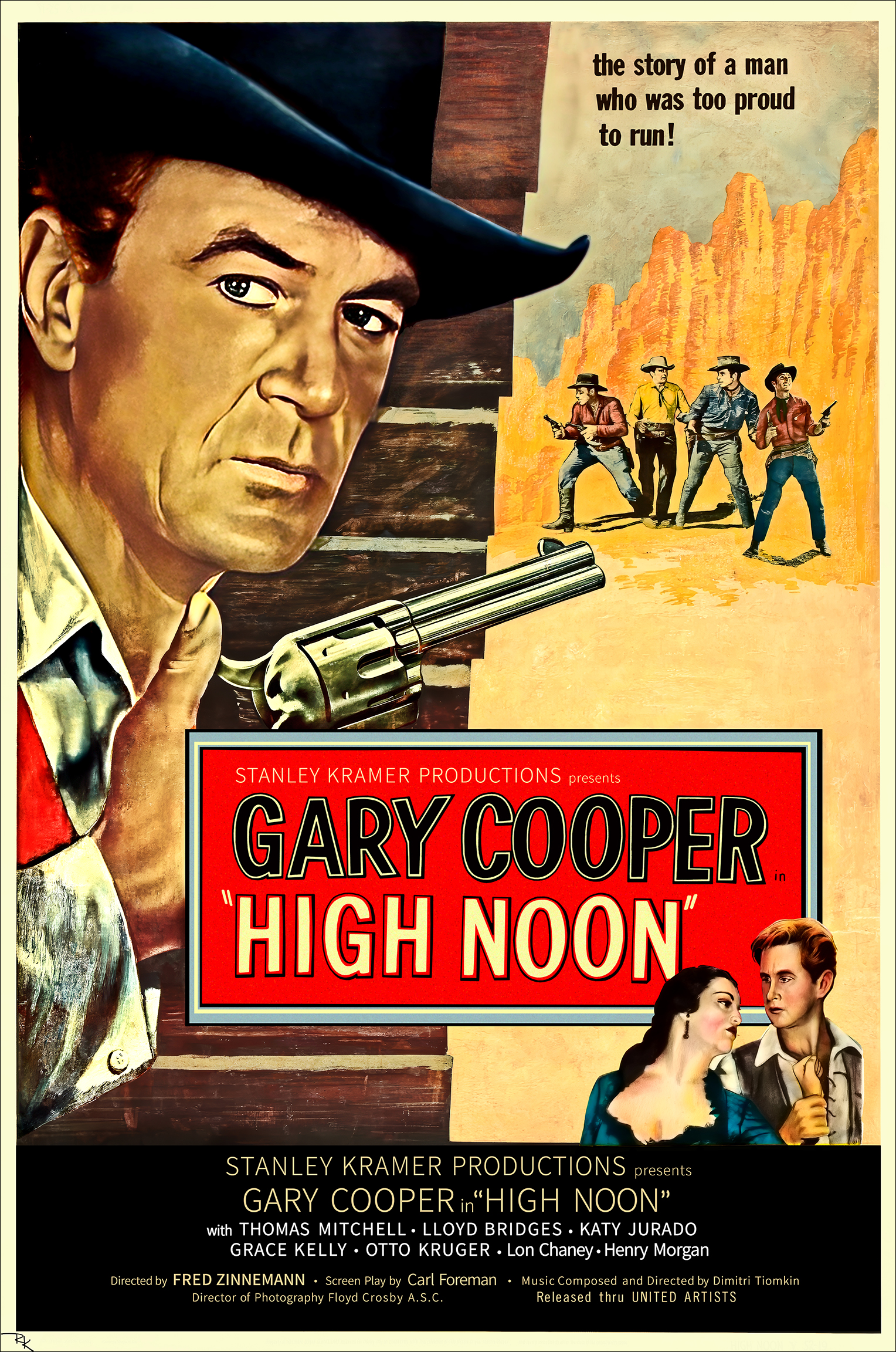 "High Noon" <br>starring Gary Cooper and Grace Kelly High Noon movie poster-The Movie Poster Store