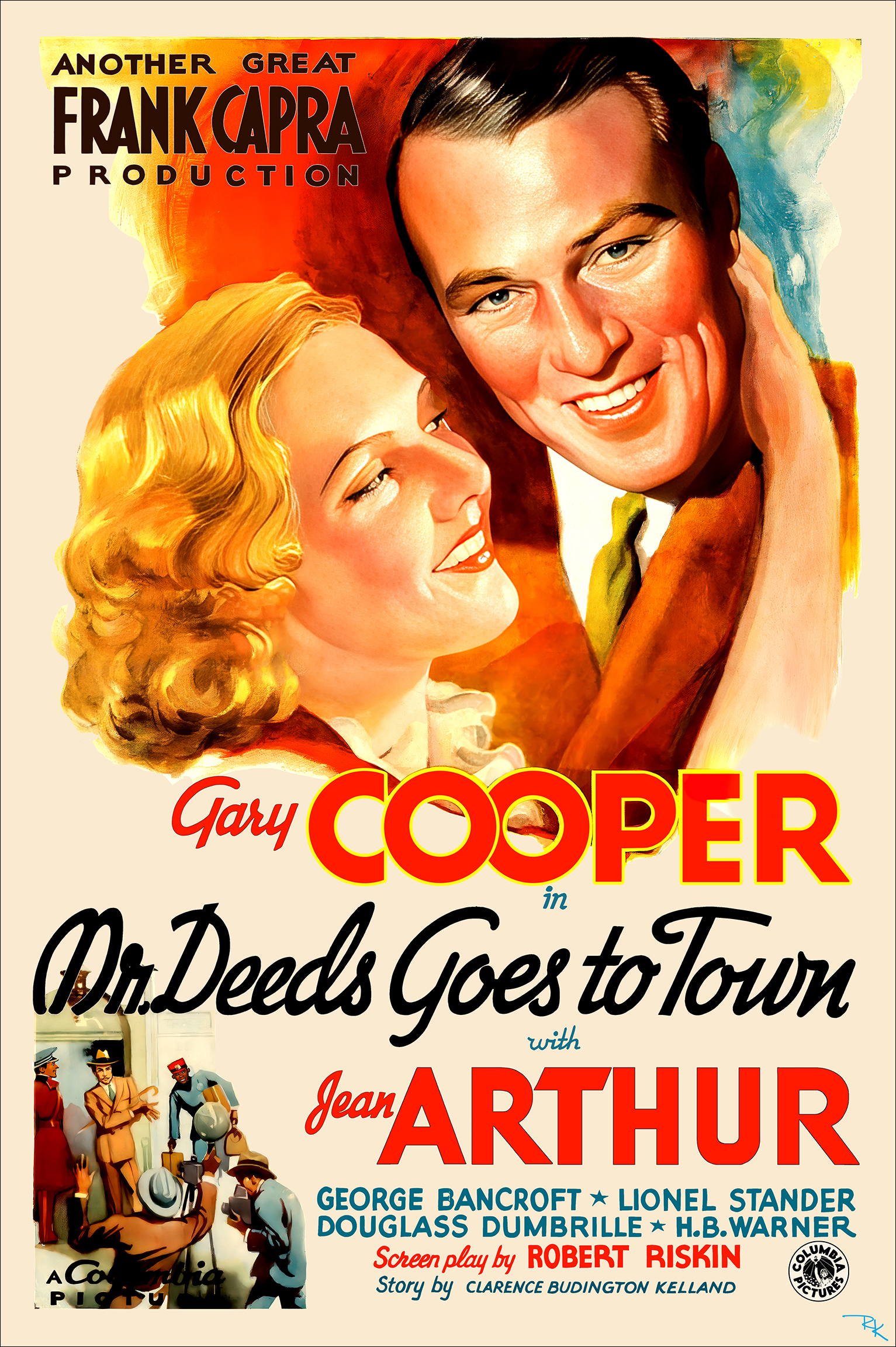"Mr. Deeds Goes to Town" <br>starring Gary Cooper and Jean Arthur Mr. Deeds Goes to Town movie poster-The Movie Poster Store