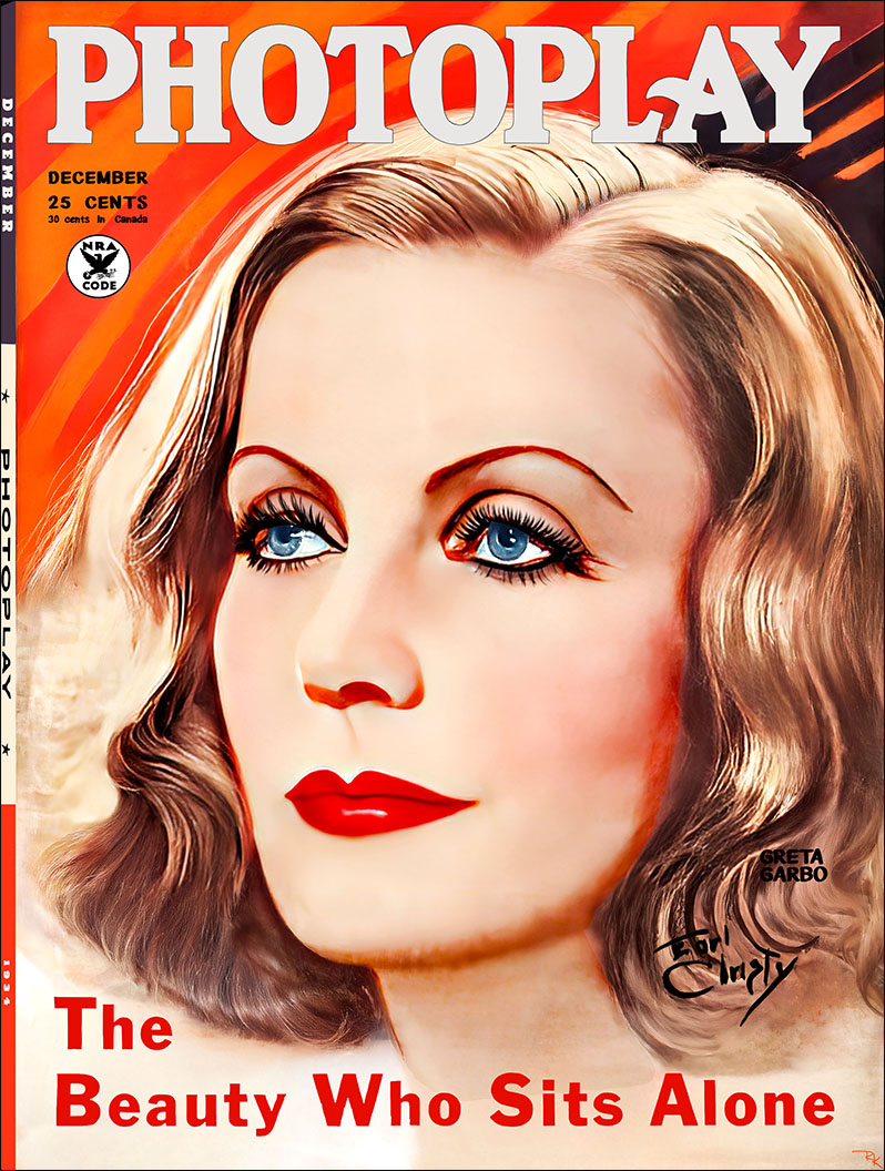 Greta Garbo Photoplay Cover <br>(Dec. 1934) Greta Garbo-The Movie Poster Store
