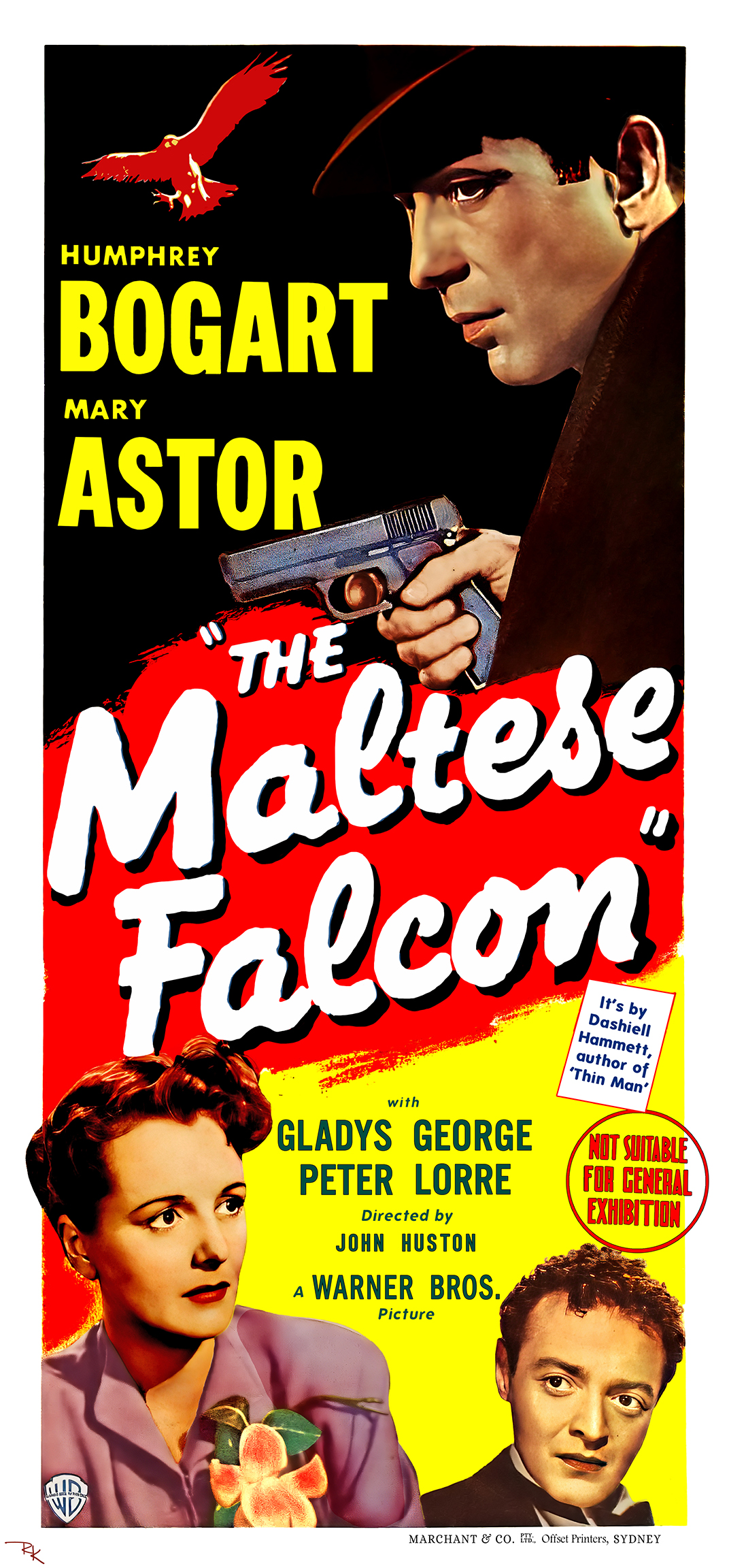"The Maltese Falcon" (1)<br>starring Humphrey Bogart ,<br>and Mary Astor The Maltese Falcon movie poster-The Movie Poster Store