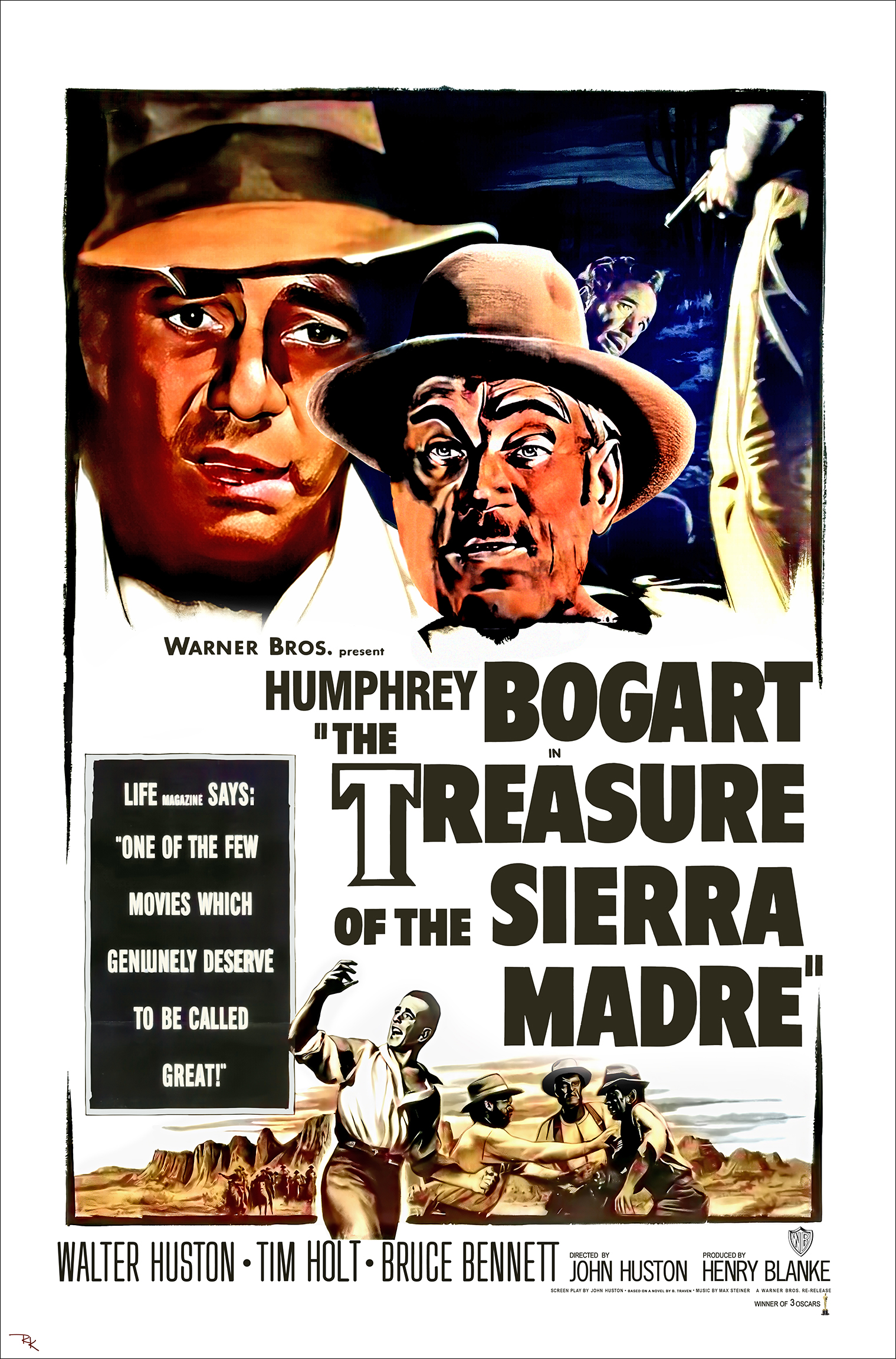 "The Treasure of the Sierra Madre" <br>starring Humphrey Bogart <br>and Walter Huston The Treasure of the Sierra Madre movie poster-The Movie Poster Store