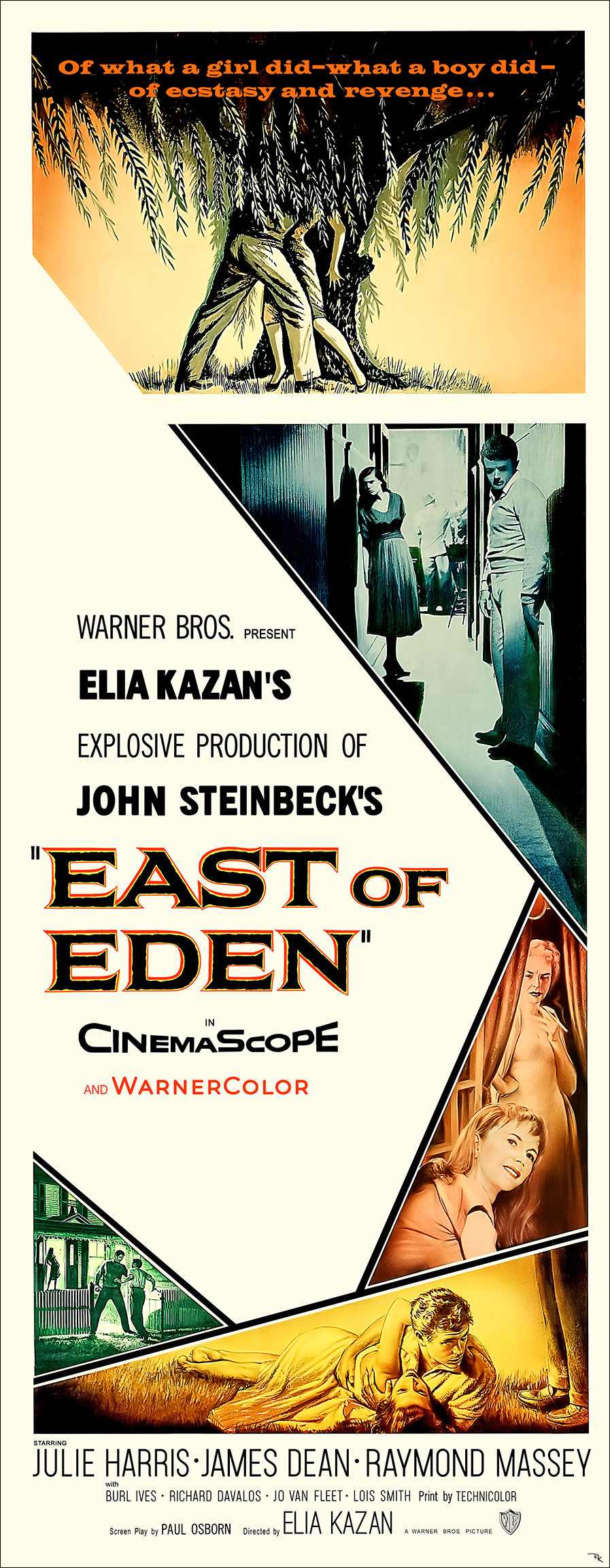 "East of Eden" <br>starring James Dean and Julie Harris East of Eden movie poster-The Movie Poster Store
