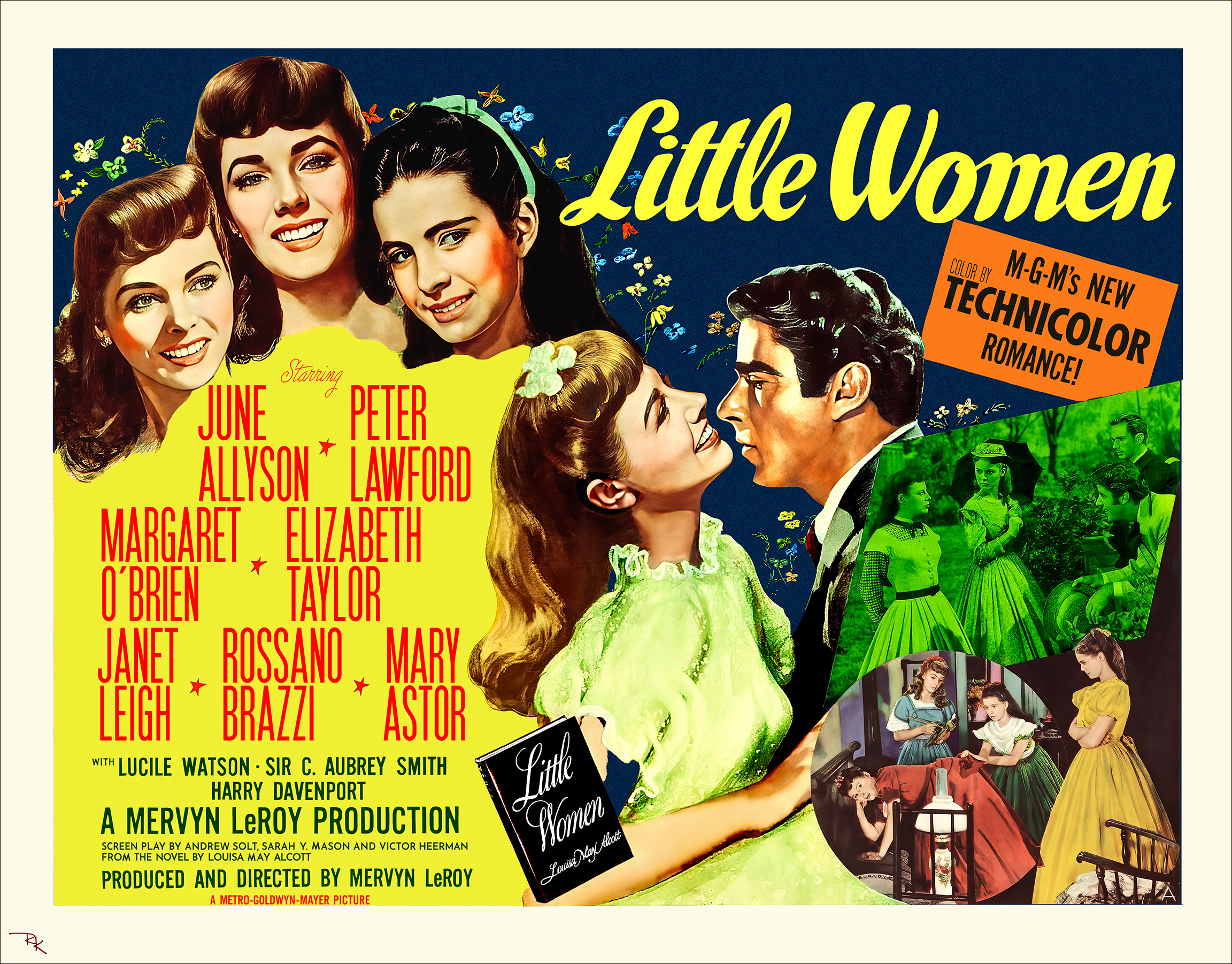 "Little Women" starring June Allyson, <br>Margaret O'Brien, and Elizabeth Taylor Little Women movie poster-The Movie Poster Store
