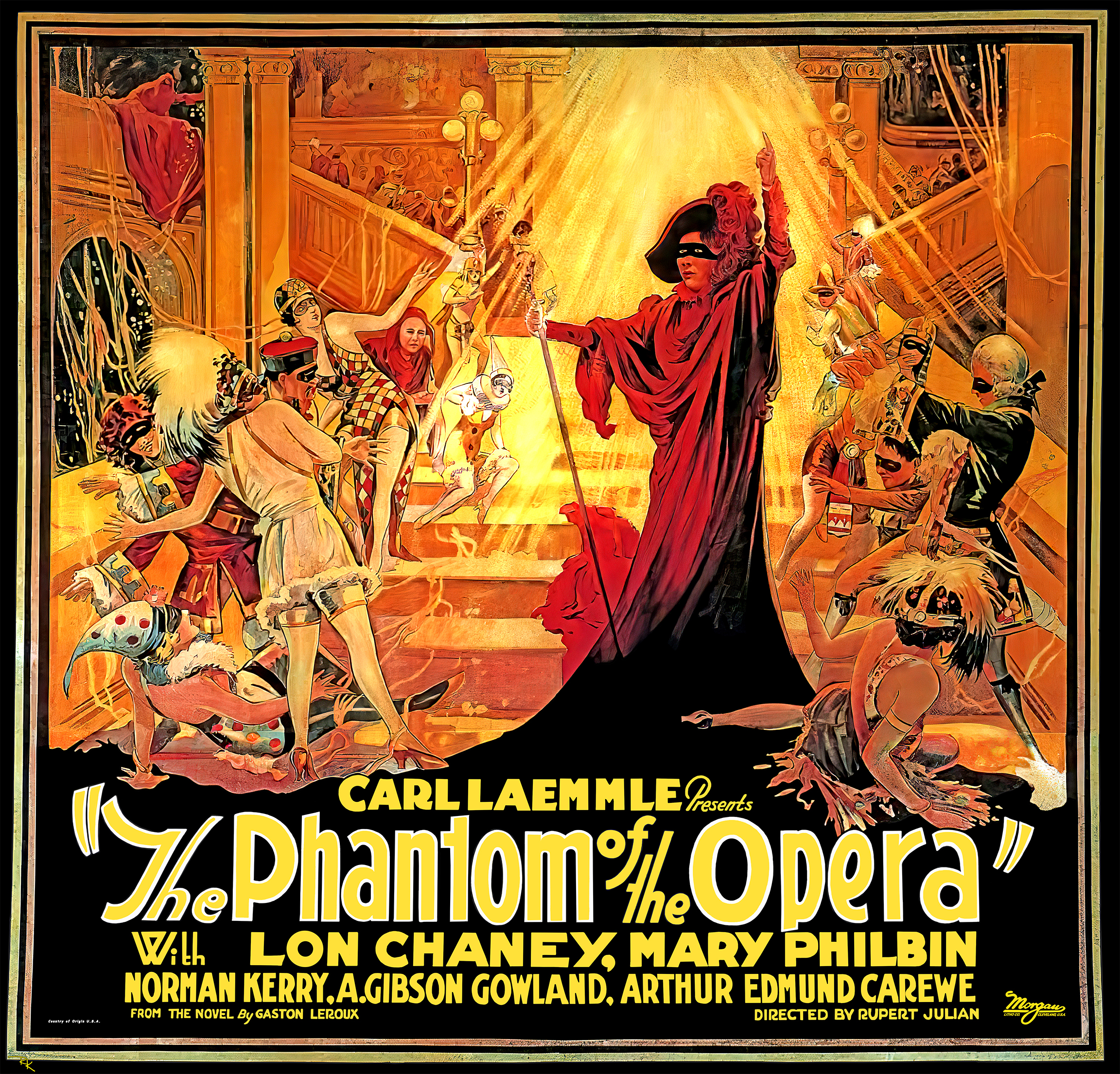 "The Phantom of the Opera" (2) <br>starring Lon Chaney The Phantom of the Opera movie poster-The Movie Poster Store