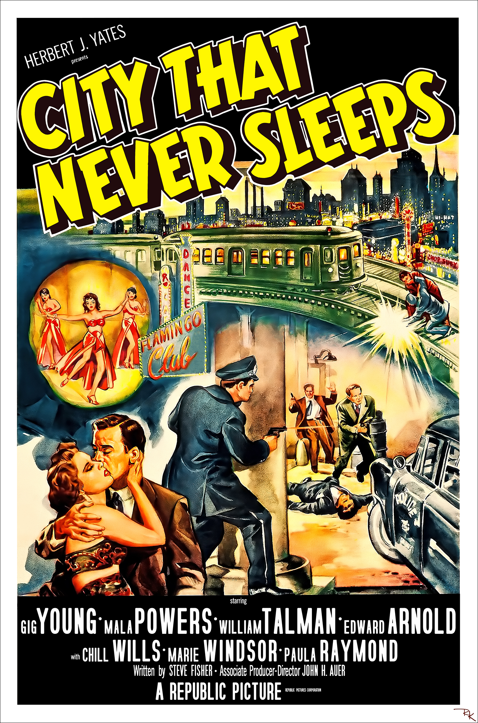 "City That Never Sleeps" <br>produced at Republic Pictures Studios The City That Never Sleeps movie poster-The Movie Poster Store