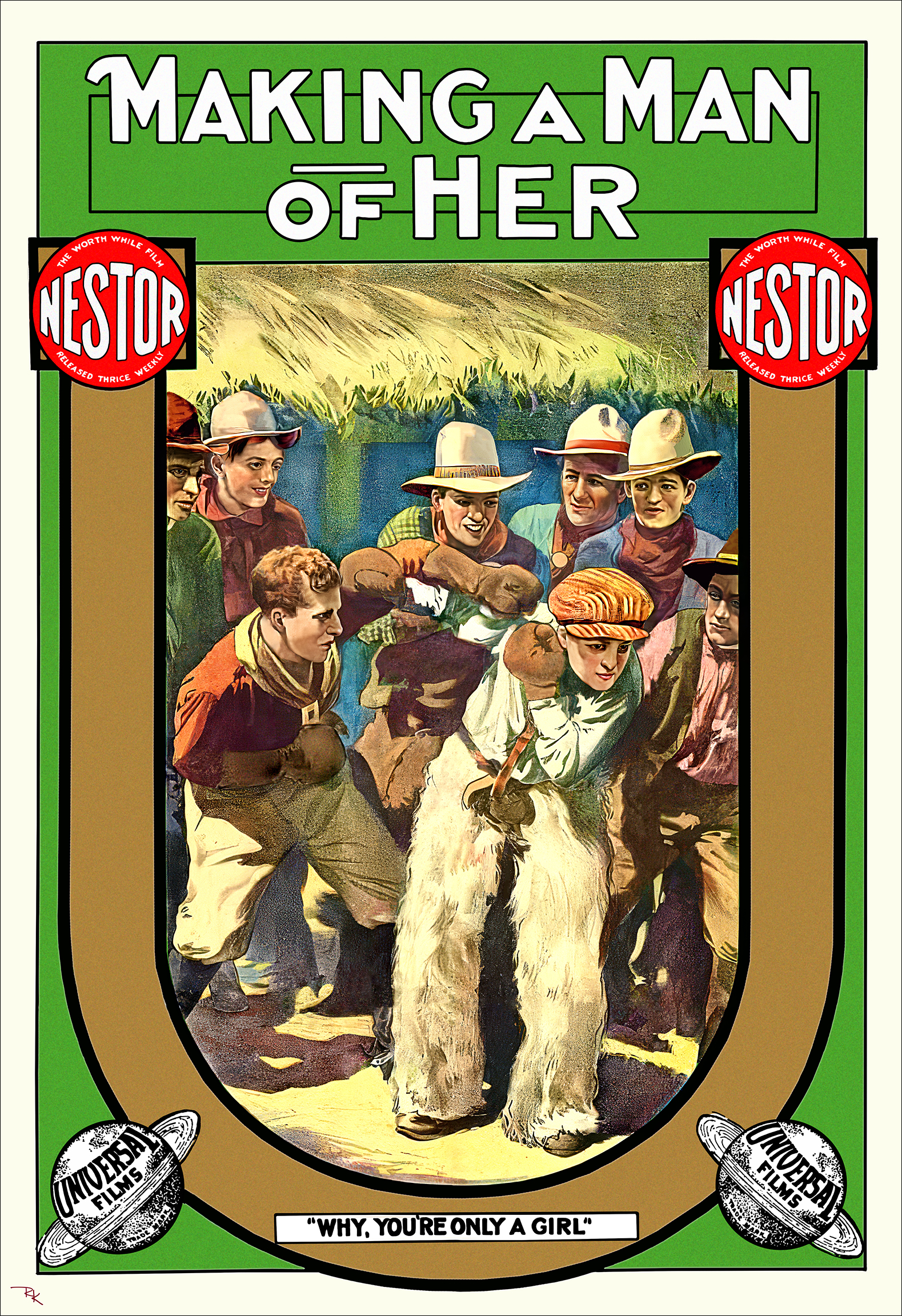 "Making a Man of Her" <br>from legendary Nestor Studios Making a Man of Her movie poster-The Movie Poster Store