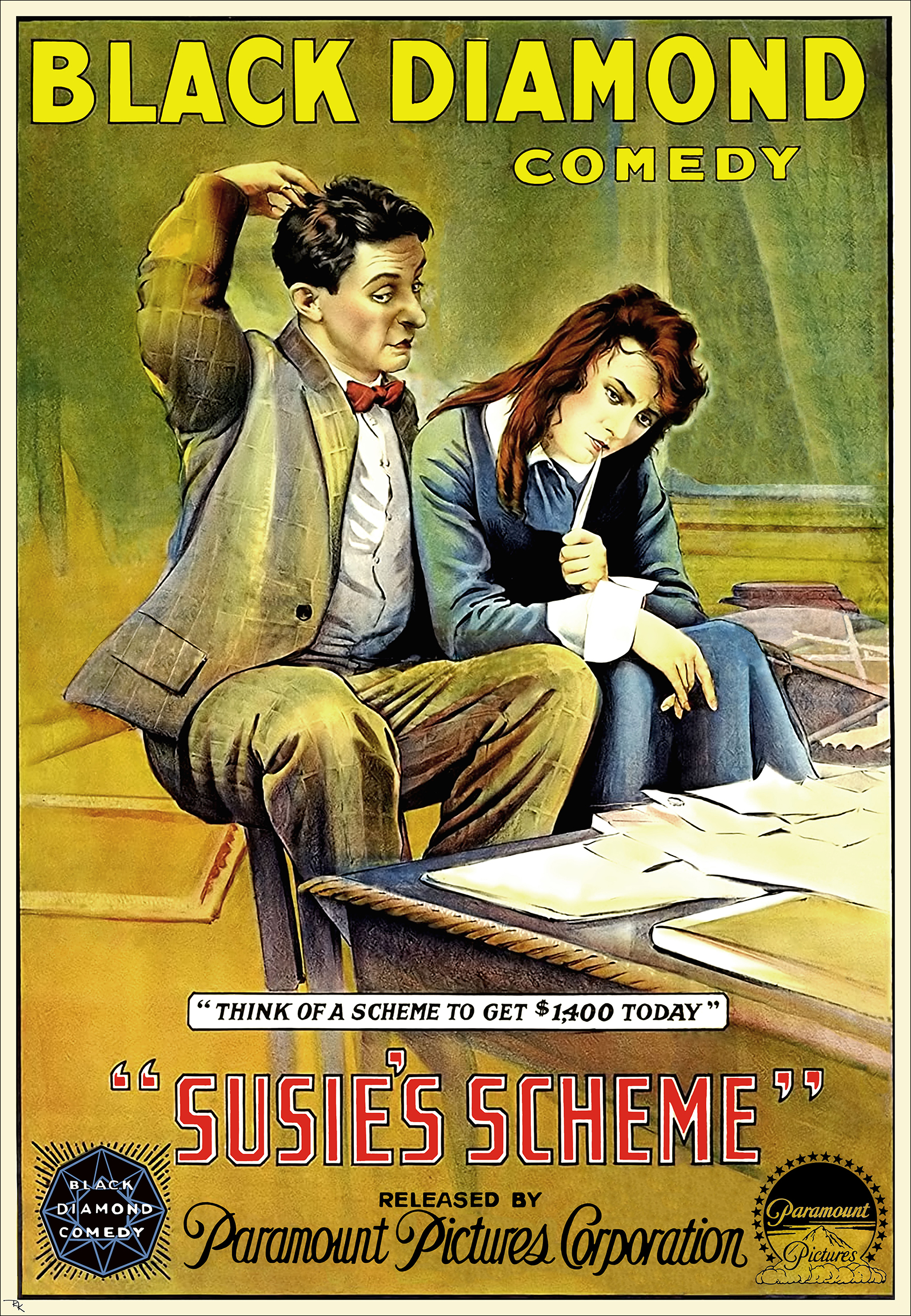 "Susie's Scheme" (1917)<br>from United States Moving Picture Co. Susie's Scheme movie poster-The Movie Poster Store
