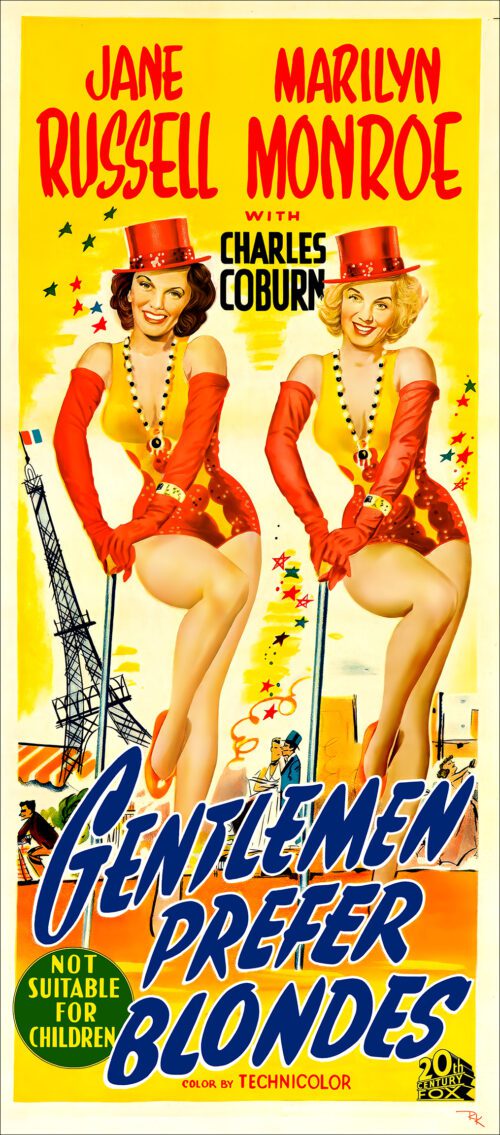 "Gentlemen Prefer Blondes" starring <br>Marilyn Monroe and Jane Russell