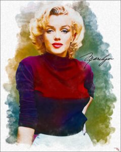 Marilyn Monroe Digital Watercolor