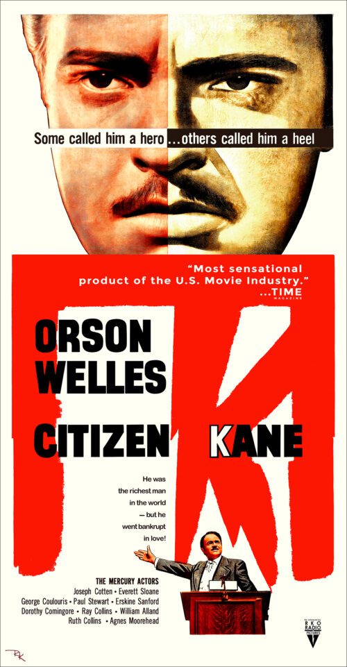 "Citizen Kane" <br>directed by and starring Orson Welles