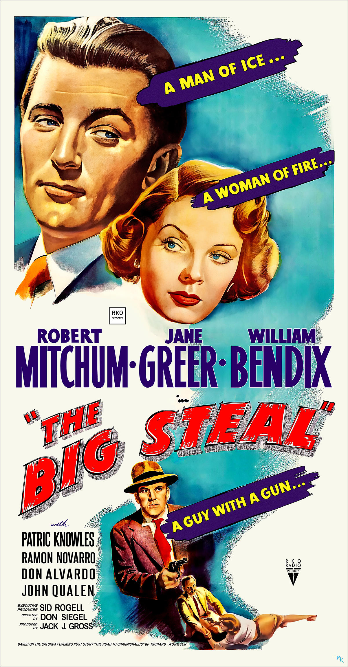 "The Big Steal" starring Robert Mitchum The Big Steal movie poster-The Movie Poster Store