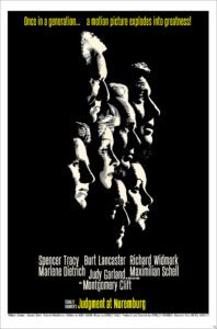 "Judgement at Nuremburg" <br>starring Spencer Tracy <br>and Burt Lancaster