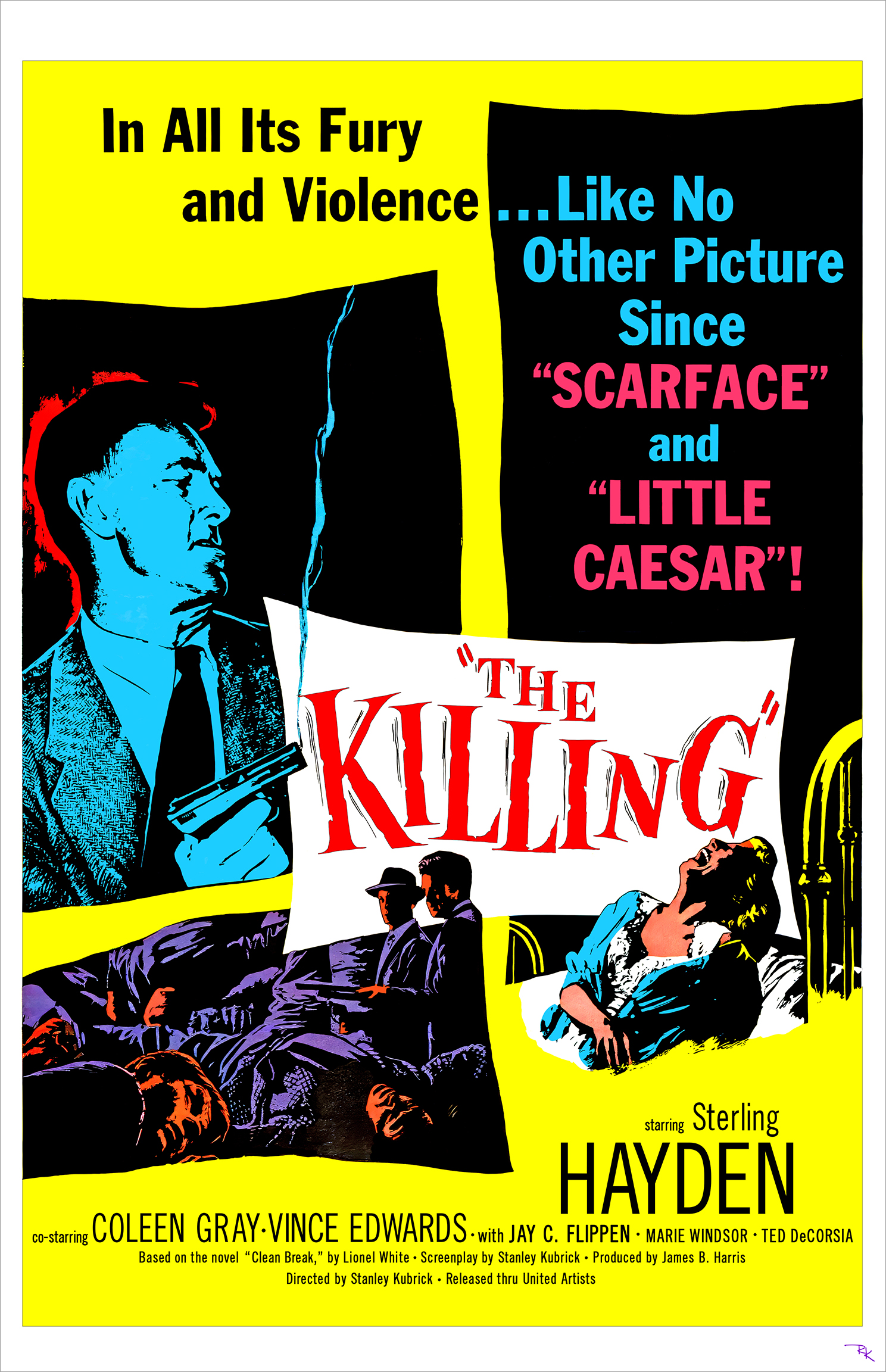 "The Killing" <br>directed by Stanley Kubrick, <br>starring Sterling Hayden The Killing movie poster-The Movie Poster Store