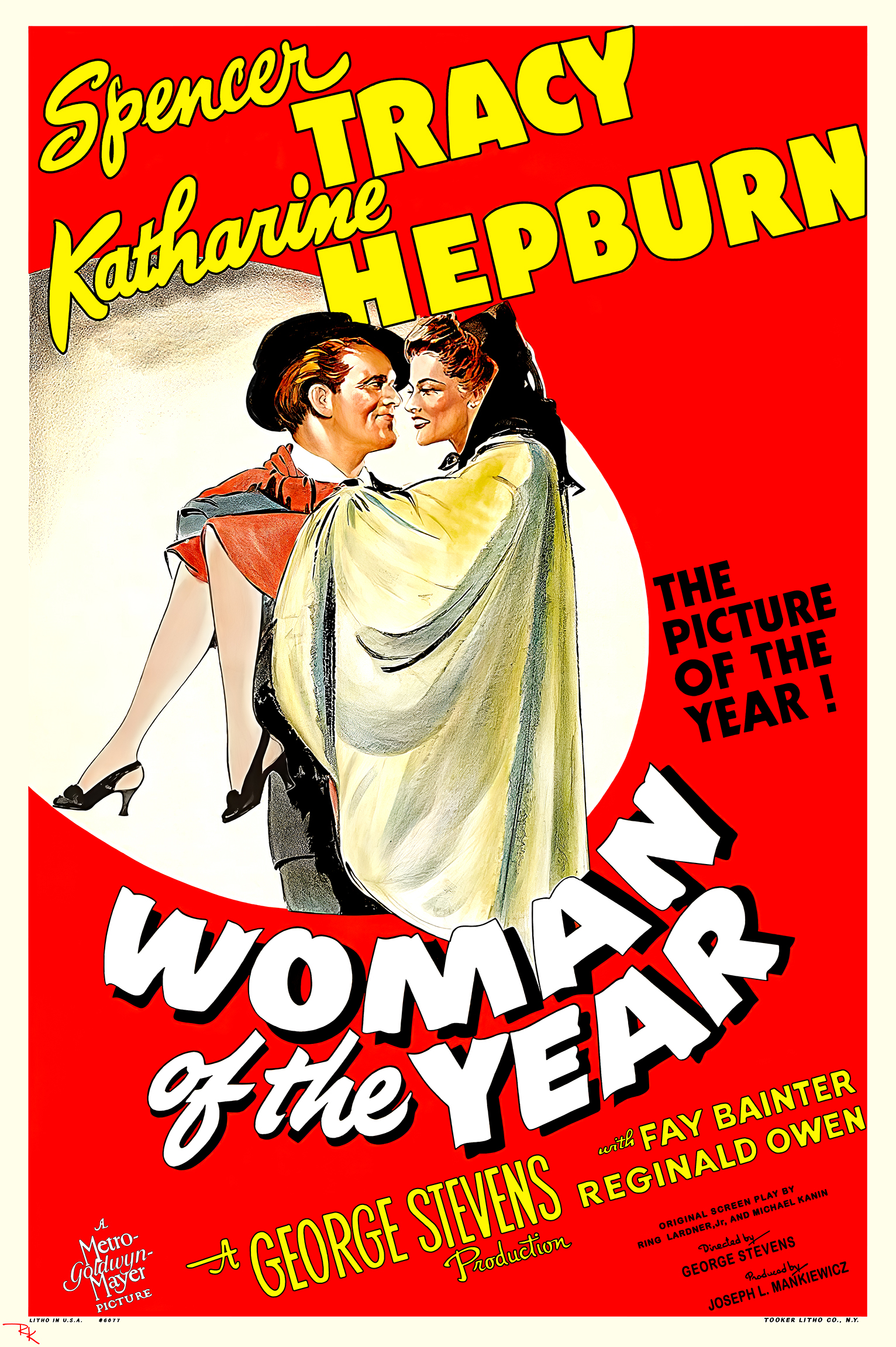 "Woman of the Year" <br>starring Spencer Tracy and <br>Katharine Hepburn Woman of the Year movie poster-The Movie Poster Store